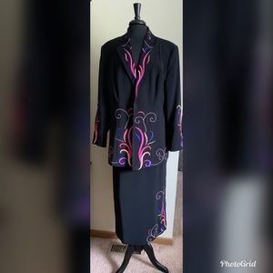 Psalm CIV Black Suit w/ Colorful Embroidery